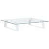 vidaXL Skjermstativ hvit 40x35x8 cm herdet glass og metall