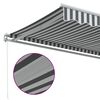 vidaXL Manuell uttrekkbar markise antrasitt og hvit 450x350 cm