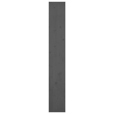 vidaXL Bokhylle/romdeler grå 80x30x199,5 cm heltre furu