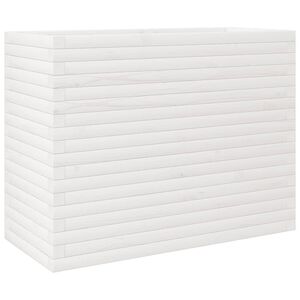 vidaXL Plantekasse hvit 90x40x68,5 cm heltre furu