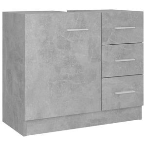 vidaXL Servantskap betonggr&aring; 63x30x54 cm konstruert tre