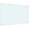 vidaXL Kjøkkenplate hvit 80x50 cm herdet glass