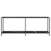 vidaXL Konsollbord svart 200x35x75,5 cm herdet glass
