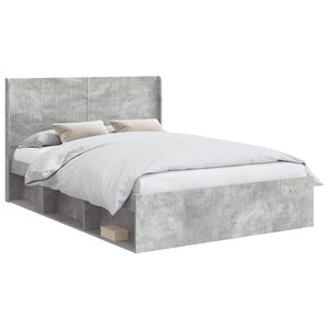 vidaXL Sengramme med oppbevaring og hodegavl 3 pcs Konstruert tre