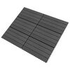 vidaXL Terrassebord 6 stk WPC 60x30 cm 1,08 m² svart
