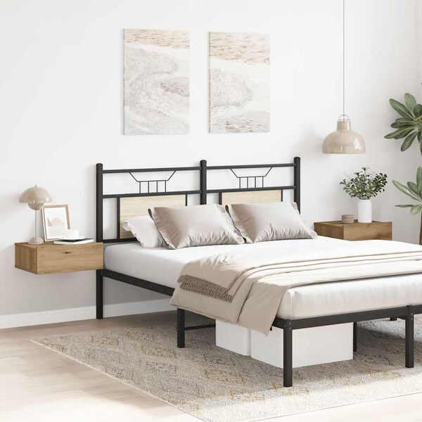 vidaXL Flytende nattbord 2 stk artisan eik 40x32x15 cm konstruert tre