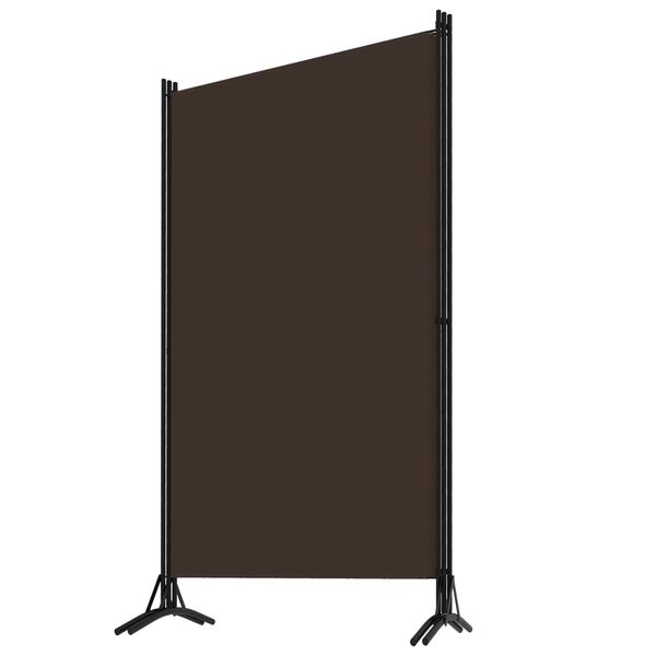 vidaXL Romdeler 3 paneler brun 260x180 cm