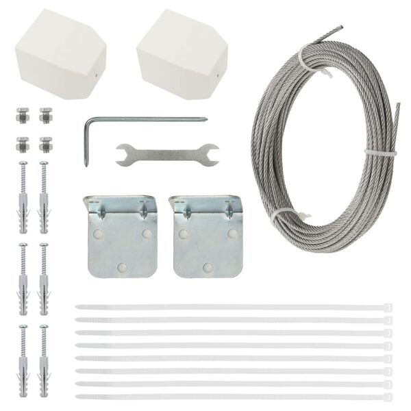 vidaXL Balkongskjerm brun 140x240 cm oxfordstoff