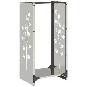 vidaXL Vedstativ 40x30x80 cm rustfritt st&aring;l