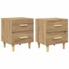 vidaXL Sengeskap 2 pcs Artisan Eik 40 x 35 x 47.5cm Konstruert tre