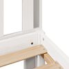 vidaXL Seng med bokhylle uten madrass hvit 90x190 cm heltre furu