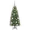 vidaXL Kunstig juletre med 150 LED med stativ gr&oslash;nn 120 cm PE og PVC
