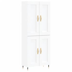 vidaXL Highboard hvit 69,5x34x180 cm konstruert tre