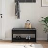 vidaXL Gangbenk Svart Eik 83 x 38 x 45 cm Konstruert treverk og stoff