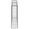 vidaXL Gabionkurver buede 2 stk 200x30x100/120 cm galvanisert jern
