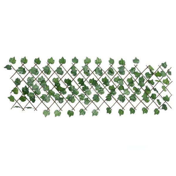 vidaXL Utvidbart espalier kunstige drueblader gr&oslash;nn 190x60 cm