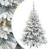 vidaXL Kunstig juletre med 150 LED med stativ Hvit 120 cm PE og PVC