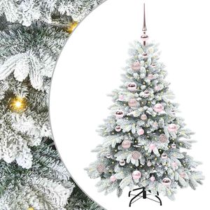 vidaXL Kunstig juletre med 150 LED med stativ Hvit 120 cm PE og PVC