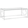 vidaXL Salongbord s&oslash;lv 120x60x45 cm rustfritt st&aring;l og glass