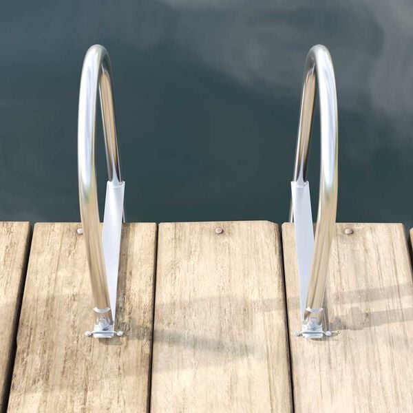 vidaXL 5-trinns dokkestige s&oslash;lv 45 &times;11,5 &times;190 cm Aluminium