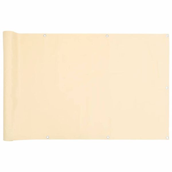 vidaXL Balkongskjerm kremhvit 600x90 cm PVC