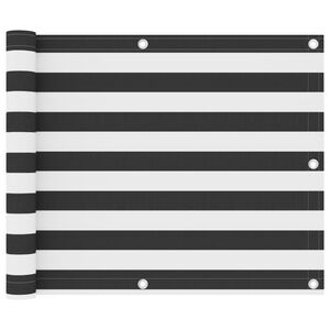 vidaXL Balkongskjerm antrasitt og hvit 75x400 cm oxfordstoff