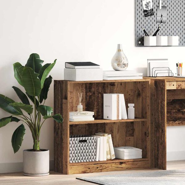 vidaXL Bokhylle gammelt tre 80x24x76 cm konstruert tre