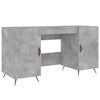 vidaXL Skrivebord betonggr&aring; 140x50x75 cm konstruert tre