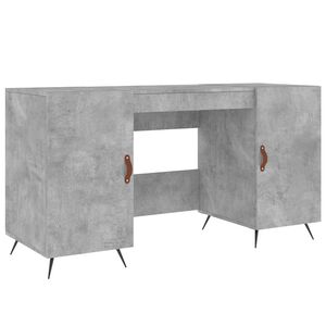 vidaXL Skrivebord betonggr&aring; 140x50x75 cm konstruert tre