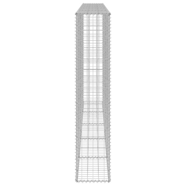 vidaXL Gabion med dekker galvanisert st&aring;l 300x30x150 cm