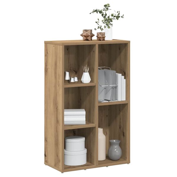 vidaXL Bokhylle artisan eik 50x25x80 cm konstruert tre