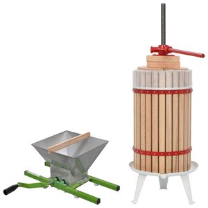 vidaXL Presse og kvernsett frukt & vin 2 deler