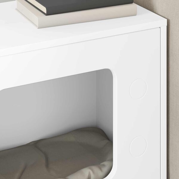 vidaXL Katt Hus Hvit 51 x 30 x 52 cm Konstruert tre