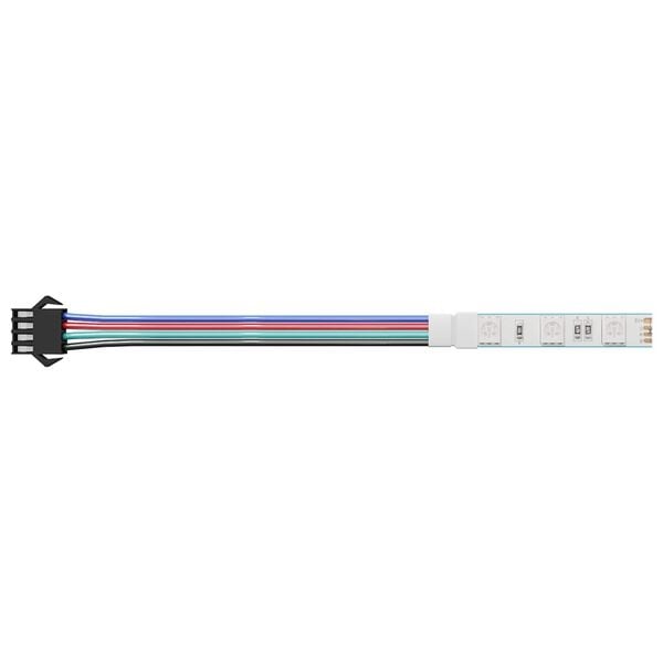 vidaXL LED Stripe 4 pcs Svart og Hvit 150 cm Kobber og plast