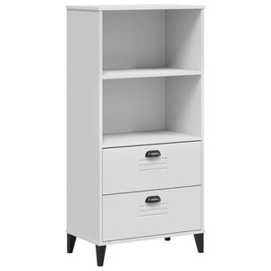 vidaXL Bokhylle VIKEN hvit 60x35x123 cm konstruert tre