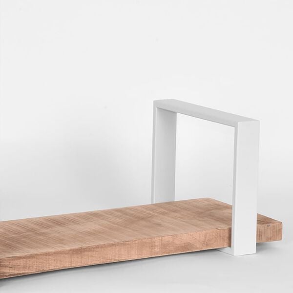 LABEL51 Vegghylle Slam 120x23x20 cm XXL tre/hvit