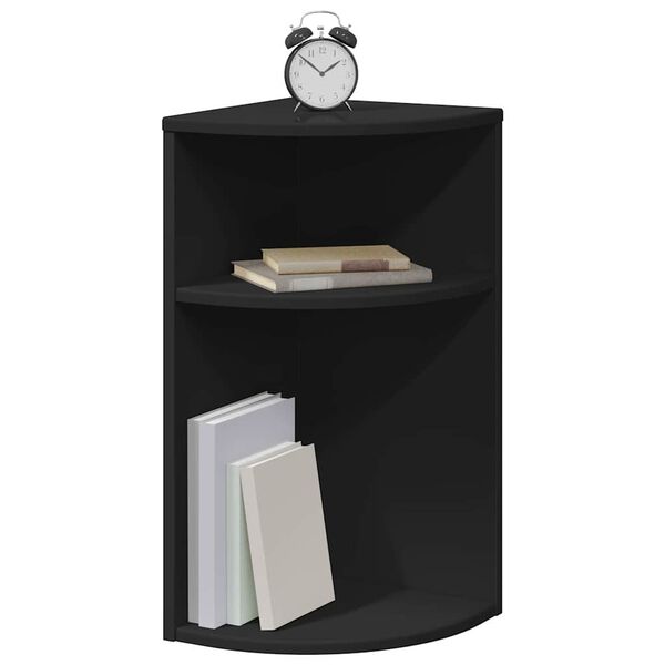 vidaXL Avlastningsbord Svart 29,6 x 29,6 x 60 cm Konstruert tre