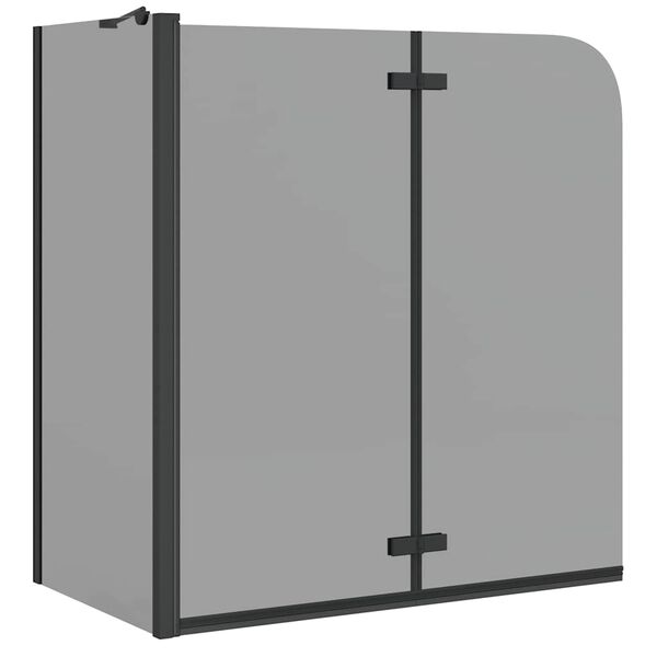 vidaXL Dusjinnhegning Svart 120 x 68 x 130 cm ESG Glass og Aluminium