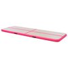 vidaXL Oppbl&aring;sbar gymnastikkmatte med pumpe 400x100x10 cm PVC rosa