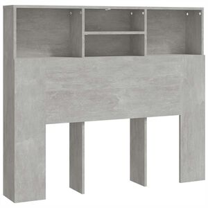 vidaXL Sengegavlskap betonggr&aring; 120x19x103,5 cm