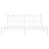 vidaXL Sengeramme i metall med hodegavl hvit 193x203 cm
