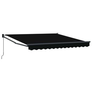 vidaXL Uttrekkbar markise Svart 300 x 250 x 165 cm