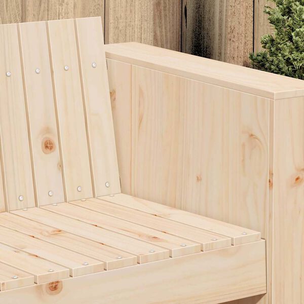 vidaXL Hagemøbelsofa Brun 185,5 x 60 x 62 cm Massiv furu