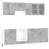 vidaXL Kj&oslash;kkenskapssett Lyon 8 pcs 240 x 46 x 81,5 cm Konstruert tre