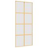 vidaXL Skyved&oslash;r gull 90x205 cm frostet ESG glass og aluminium