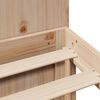 vidaXL Seng med bokhylle uten madrass 135x190 cm heltre furu