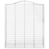 vidaXL Gabionkurver buede 4 stk 200x50x220/240 cm galvanisert jern