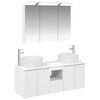 vidaXL Baderomsskapsett 4 pcs Hvit 100 x 14,5 x 70 cm Konstruert tre