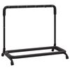 vidaXL Sammenleggbar gitarstativ med 5 seksjoner svart 74x41x66cm st&aring;l
