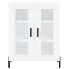vidaXL Highboard hvit 69,5x34x180 cm konstruert tre